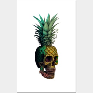 Pineapple Skull Posters and Art